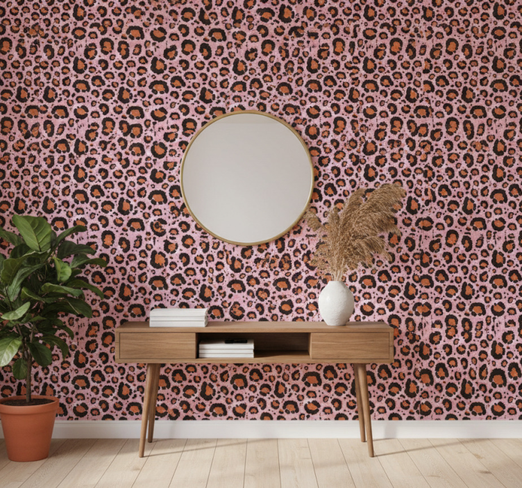Tapete tiere mit pinkem leopardenmotiv - TenStickers