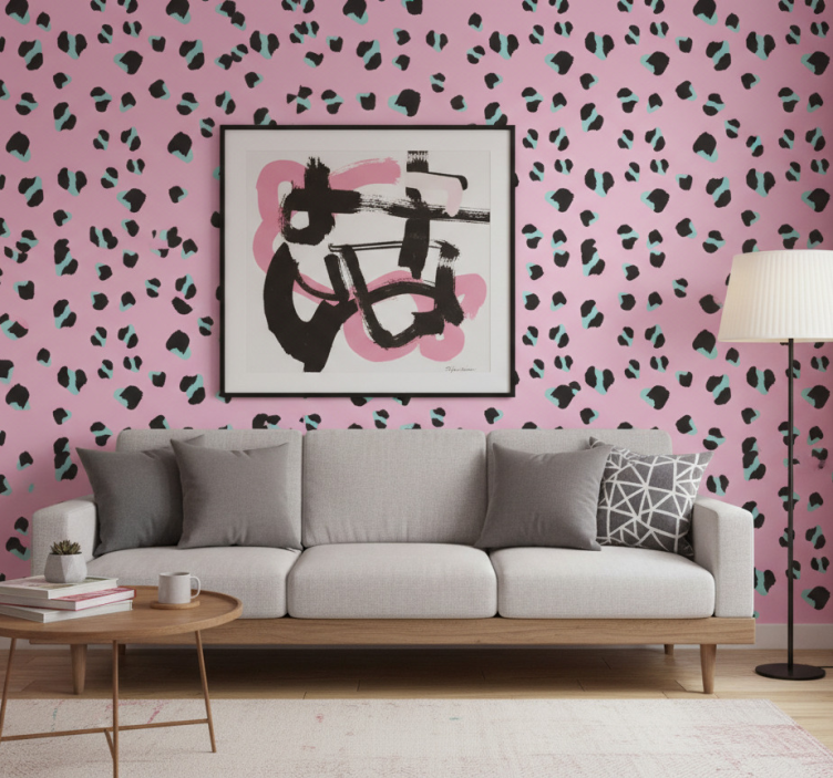 Tapete tiere pink leopard - TenStickers