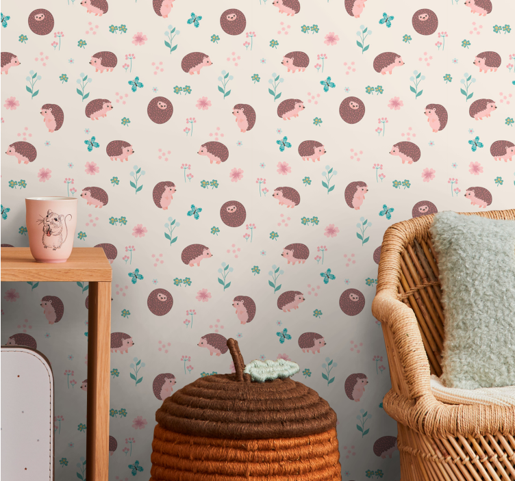 Tapete Tiere süße igel-muster - TenStickers