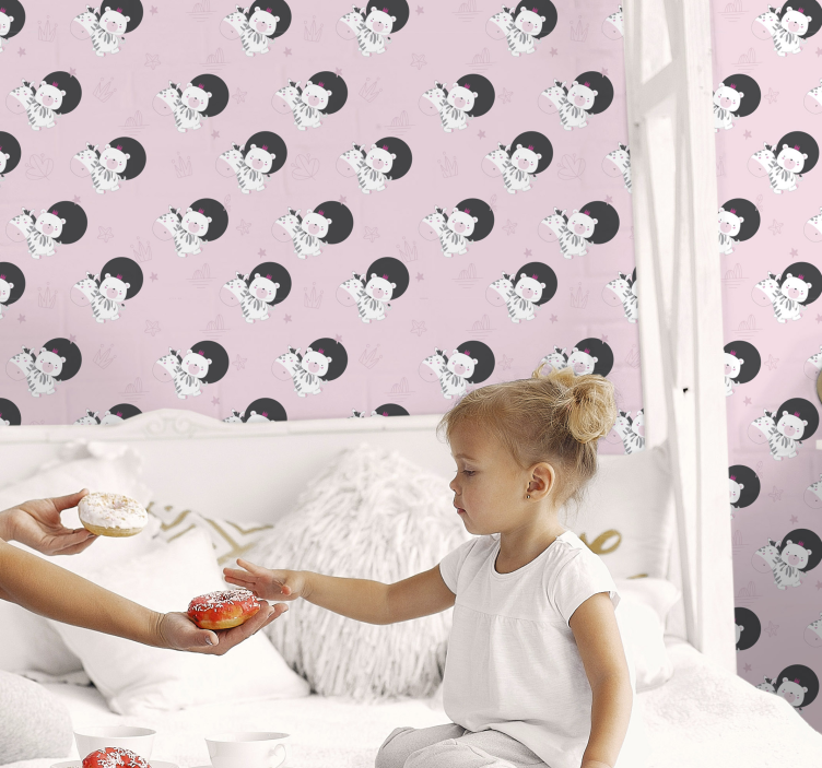 Tapete Kinderzimmer baby-zebra-motiv - TenStickers