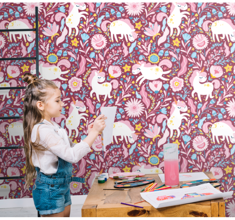 Tapete Tiere verspieltes alpaka-motiv - TenStickers