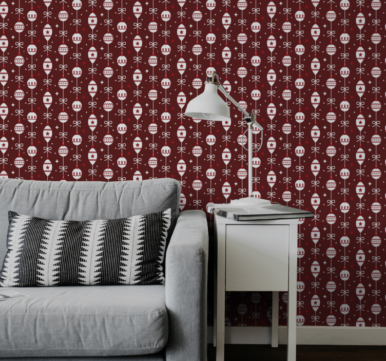 Weihnachtstapete festliches totenkopf motiv - TenStickers