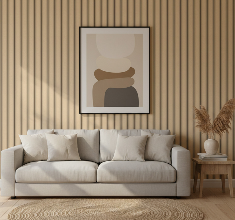Tapete wohnzimmer braunes röhrenmuster minimalistisch - TenStickers
