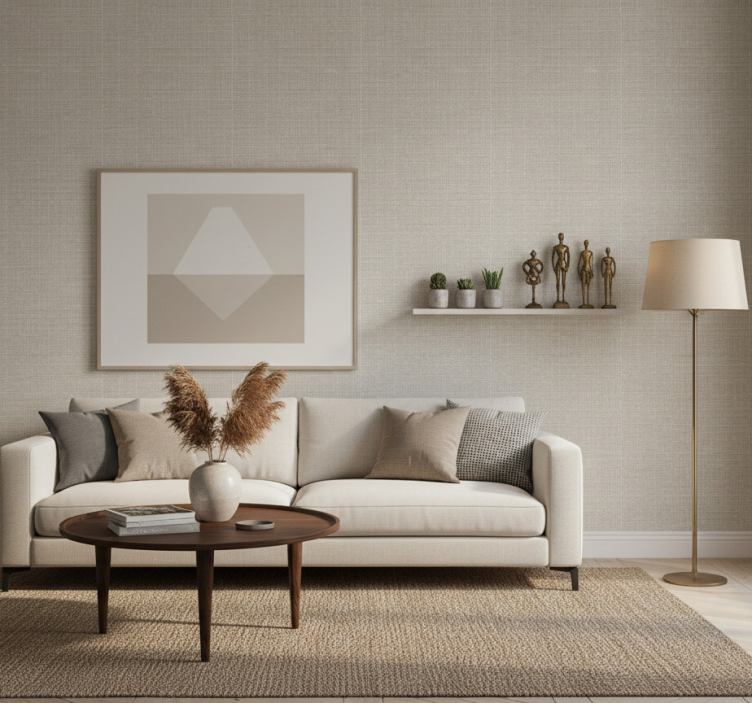 Tapete wohnzimmer elegante neutrale textur - TenStickers