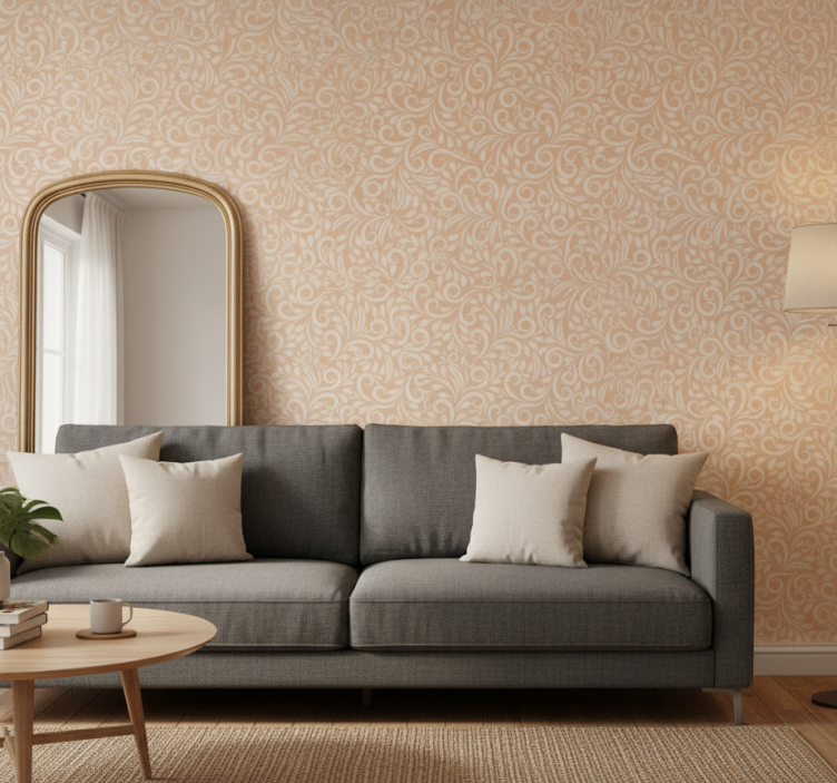 Tapete wohnzimmer elegantes botanisches element - TenStickers