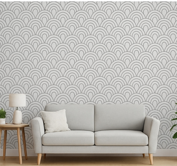 Tapete wohnzimmer grauer stein - TenStickers