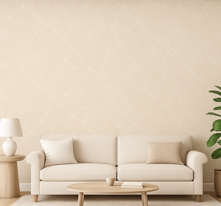 Tapete wohnzimmer im design leichtes marmor beige - TenStickers