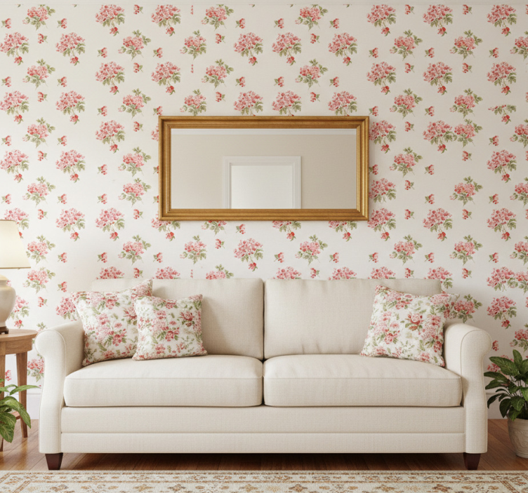 Tapete wohnzimmer im eleganten vintage-stil - TenStickers