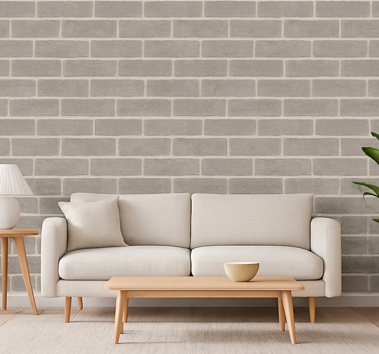 Tapete wohnzimmer im industrial brick design - TenStickers