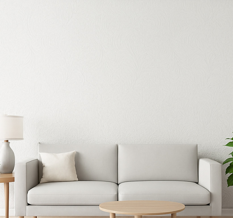 Tapete wohnzimmer in minimalistischem weißem design - TenStickers