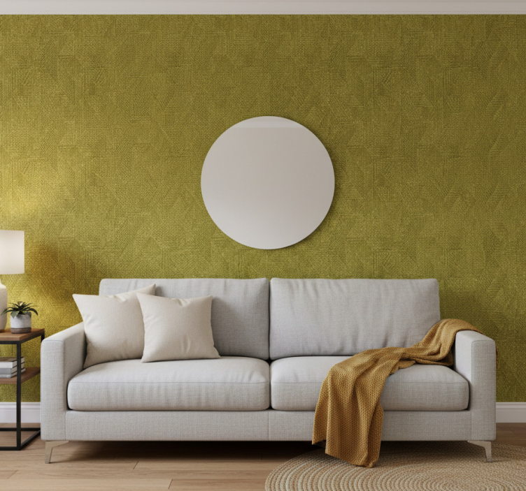 Tapete wohnzimmer mit strukturierter grüner oberfläche - TenStickers