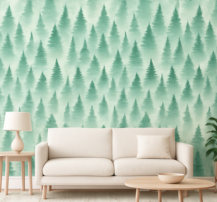 Tapete wohnzimmer mystischer wald - TenStickers