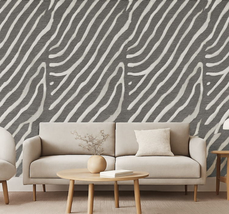 Tapete wohnzimmer zebra tiermotiv - TenStickers