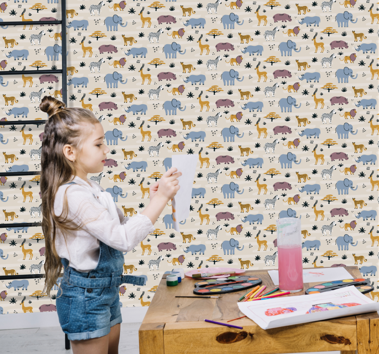 Tiere Tapete safari-tier-ensemble - TenStickers