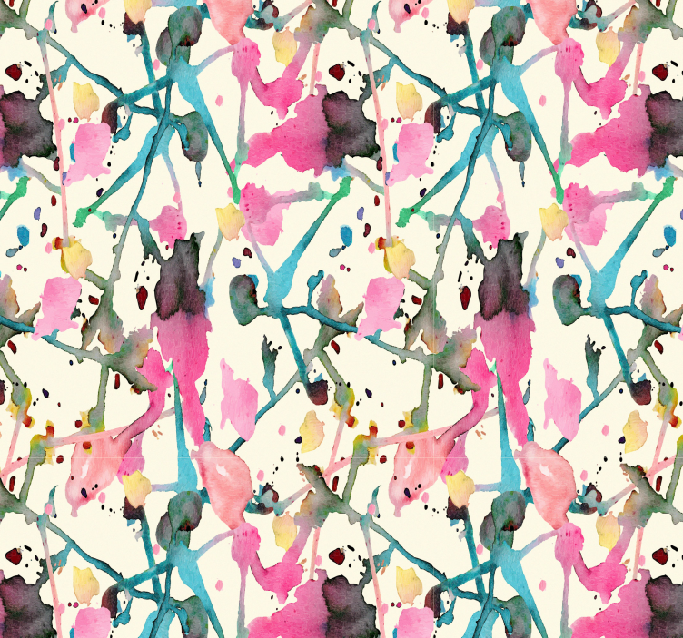 Abstrakte Tapete Aquarellkunst - TenStickers