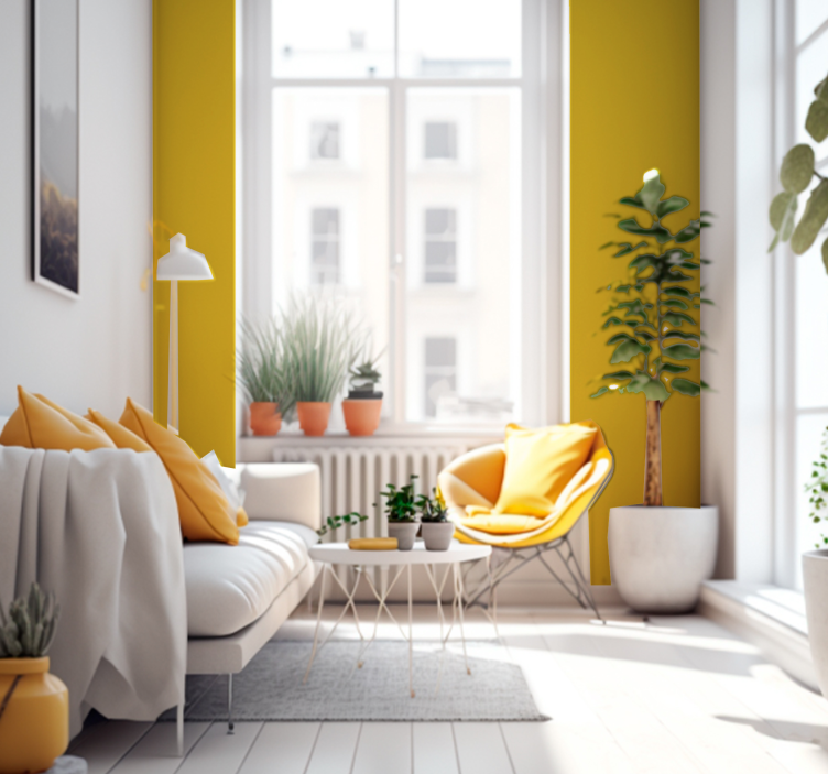 Tapete in schlichtem gelb - TenStickers