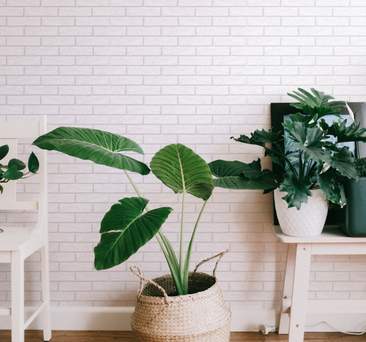 Ziegel Tapete Weißer fleck - TenStickers