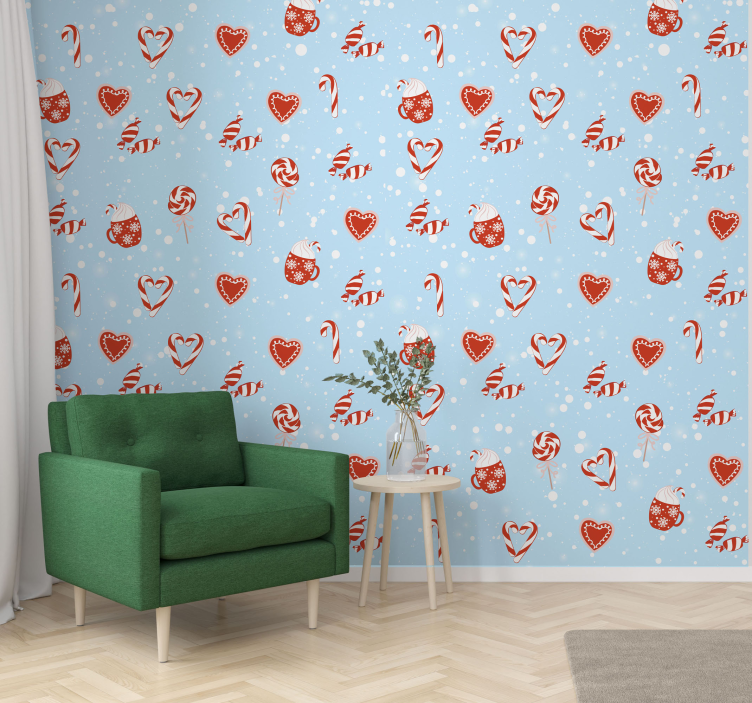 Weihnachtstapete festliche süße leckereien - TenStickers