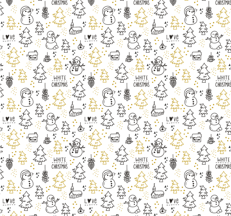 Weihnachtstapete festliche winterszene - TenStickers