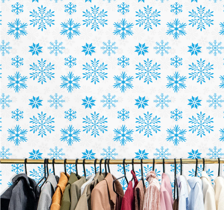 Weihnachtstapete winterschneeflocken - TenStickers