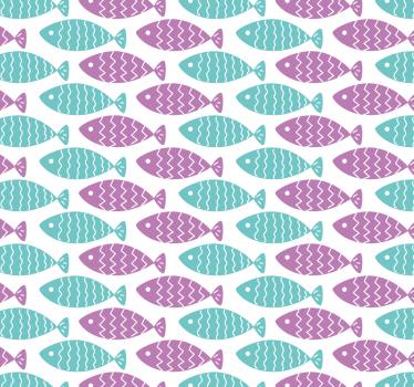 Tapete Baby geometrisches fischmotiv - TenStickers