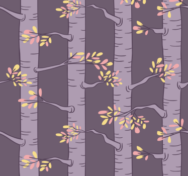 Tapete Baum stilisiertes lila muster - TenStickers