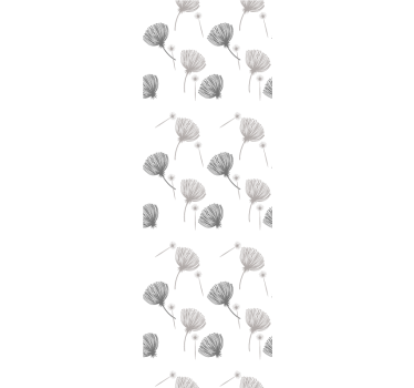 Blumentapete weißes zartes motiv - TenStickers