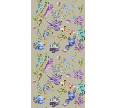 Blumentapete florales fantasie-design - TenStickers