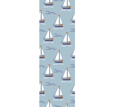 Tapete Badezimmer segelboote auf wellen - TenStickers