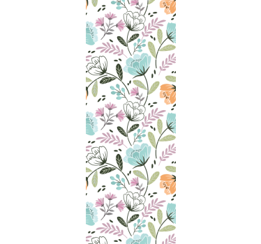 Tapete Badezimmer florales botanisches arrangement - TenStickers