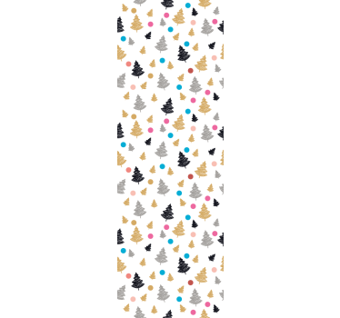 Tapete Baum buntes kiefernmuster - TenStickers