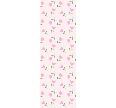 Blumentapete im pinken blumenmuster - TenStickers