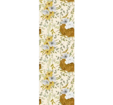 Blumentapete mit nistenden blumen - TenStickers