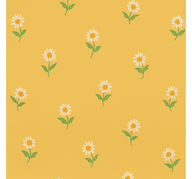 Jahrgang Tapete gänseblümchen aus den 1940er jahren - TenStickers