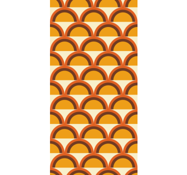 Jahrgang Tapete retro-bögen im sonnenuntergang der 1970er - TenStickers