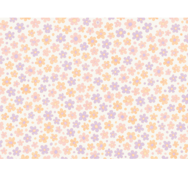 Tapete Kinderzimmer kleine pastellfarbene blumen - TenStickers