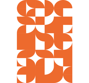Muster tapete orange geometrisches kreismuster - TenStickers