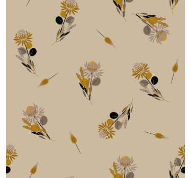 Muster tapete mit vintage blumen - TenStickers