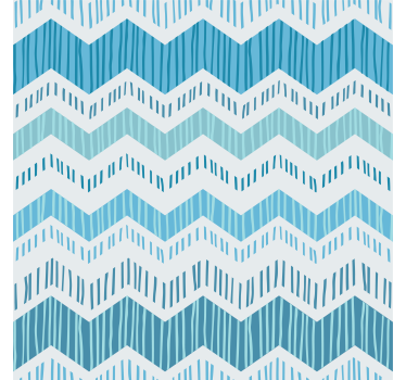 Muster tapete blau zickzack - TenStickers