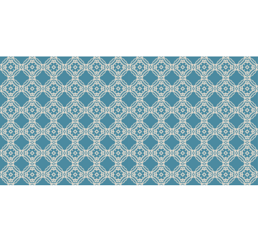 Muster tapete antik vintage blau weißes design - TenStickers