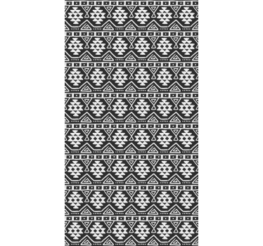 Muster tapete schwarz-weißes boho-muster - TenStickers