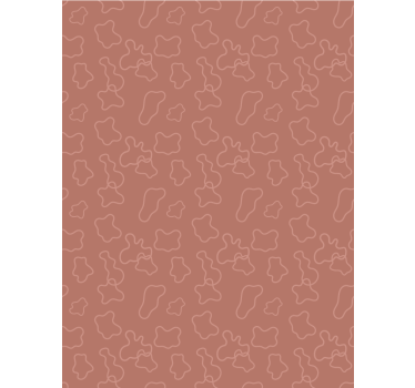 Tapete esszimmer terracotta unregelmäßige kreise - TenStickers