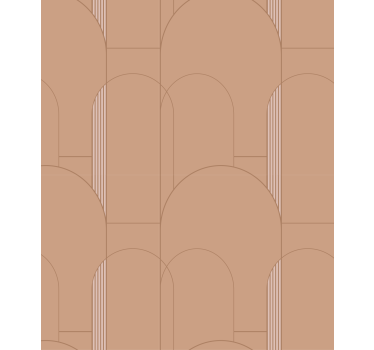 Tapete esszimmer mit terracotta geometrischem kreisdesign - TenStickers