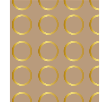 Tapete esszimmer mit geometrischem muster goldene kreise - TenStickers
