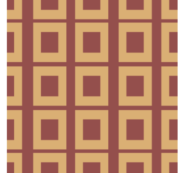 Tapete esszimmer mit geometrischem muster orange quadrate - TenStickers