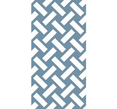 Tapete esszimmer geometrisches blaues quadratmuster - TenStickers