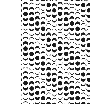 Tapete esszimmer monochrome halbkreise - TenStickers