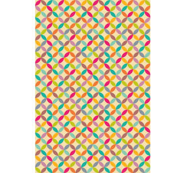 Tapete esszimmer bunt geometrisch - TenStickers