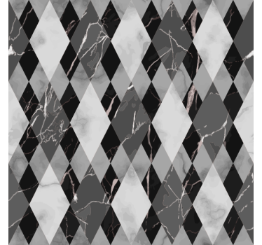 Marmor tapete mit dunklem diamantmuster - TenStickers