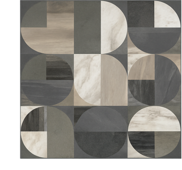 Marmor tapete mit halbkreis-muster - TenStickers